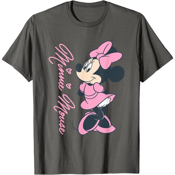 Minnie Mouse Pink Hearts DTG Print Unisex T-Shirt