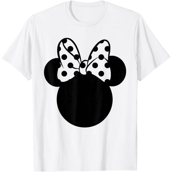 Minnie Mouse Polka Dot Bow DTG Print Unisex T-Shirt