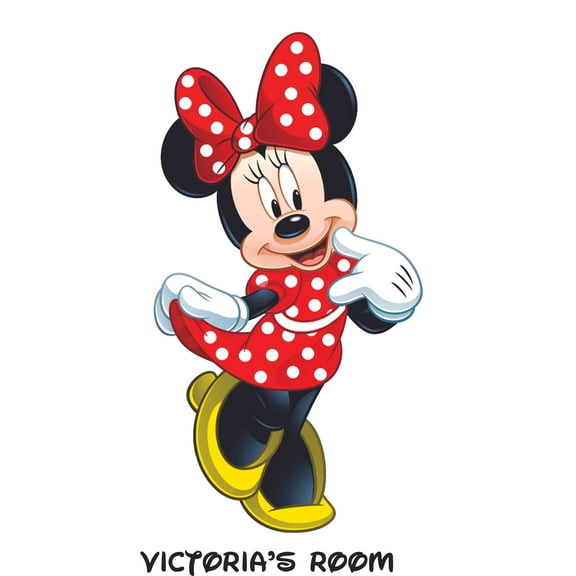 Design with Vinyl Minnie Mouse Polka Dots Cartoon Wall Decal