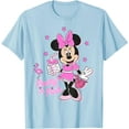 thumbnail image 1 of Minnie Mouse Pretty in Pink DTG Print Unisex T-Shirt,Light Blue Color,Size YL, 1 of 5