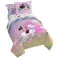thumbnail image 1 of Minnie Mouse Rainbow Unicorn Dreams Kids Bedding Set w/ Reversible Comforter, 1 of 8