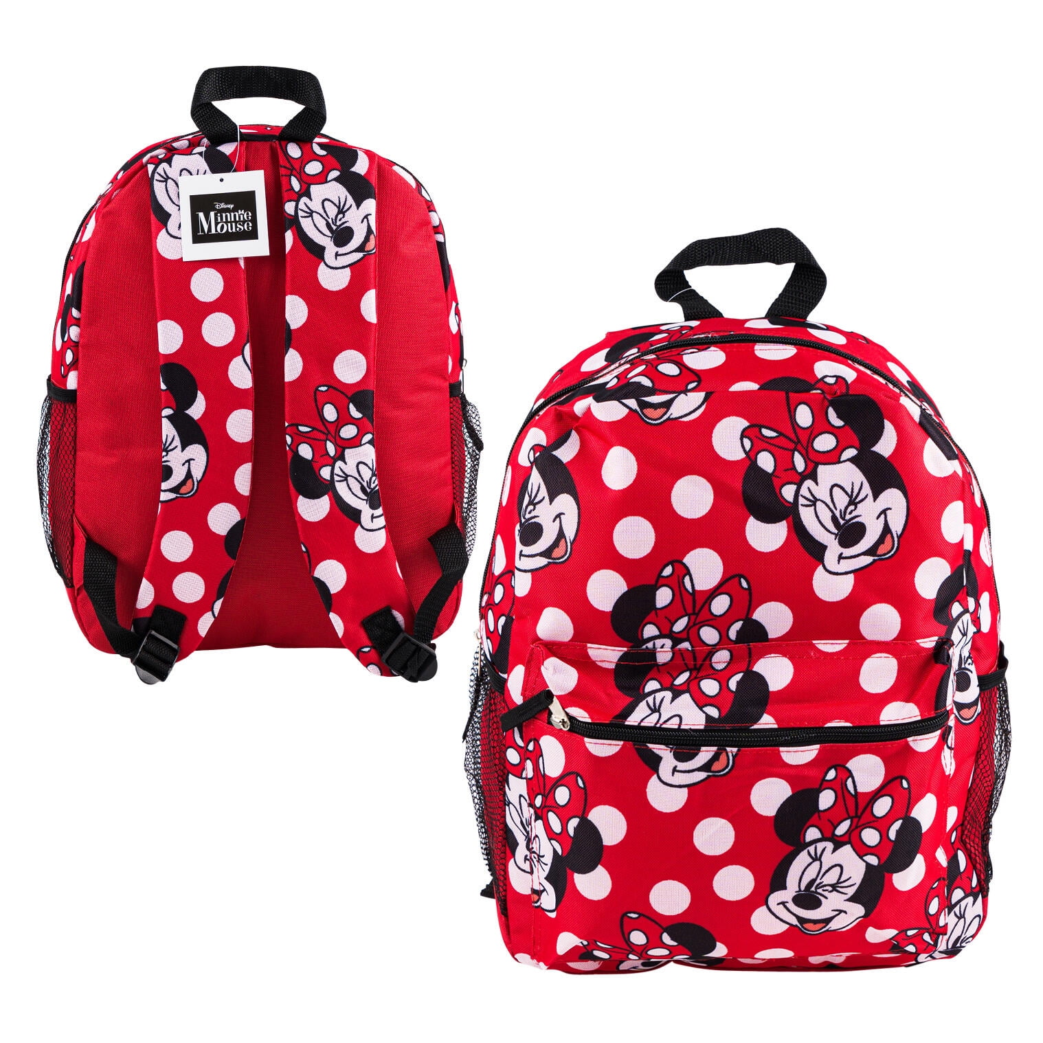 Minnie Mouse Red Allover Print Large 16 inches School Backpack