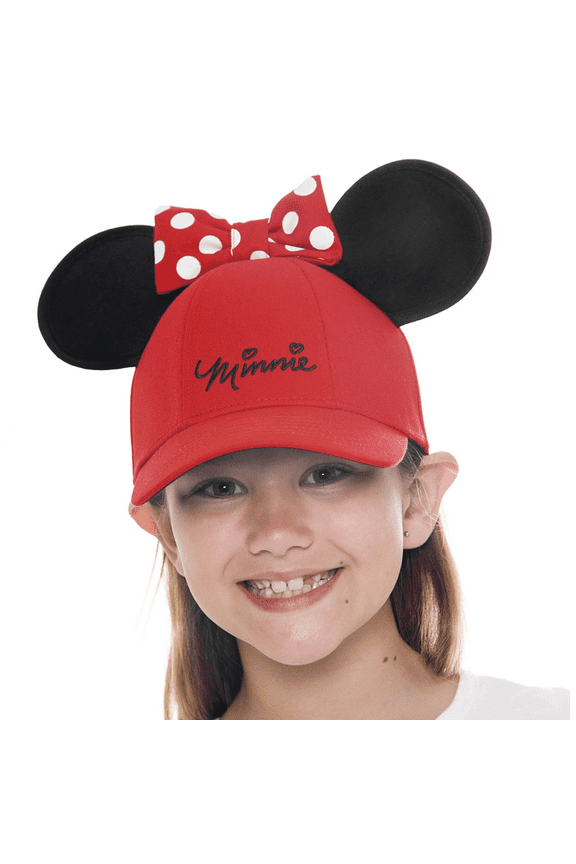 Minnie Youth Red Ear Hat, (Girl's)
