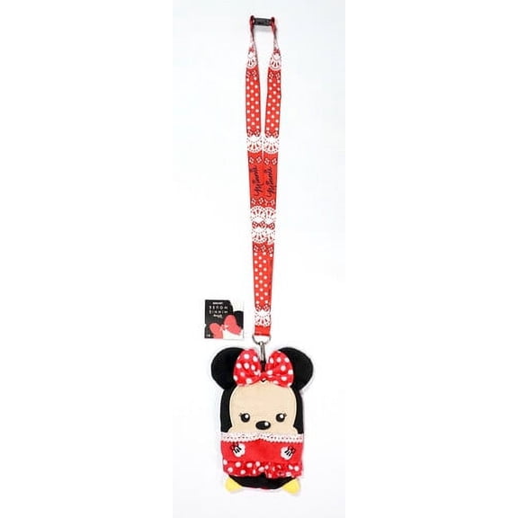 Minnie Mouse (Red) Deluxe Lanyard with Pouch Card Holder