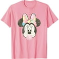thumbnail image 1 of Minnie Mouse Retro Bubblegum Big Face Portrait DTG Print Unisex T-Shirt,Light Pink Color,Size YXS, 1 of 5