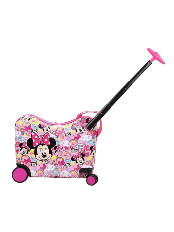 Minnie Mouse Ride-On Suitcase for Kids, 18-Inch Hardside Luggage