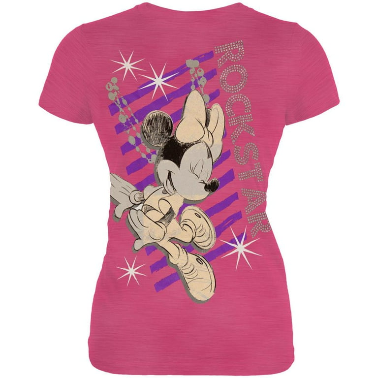 Minnie Mouse Rock Star Juniors T Shirt Small Walmart