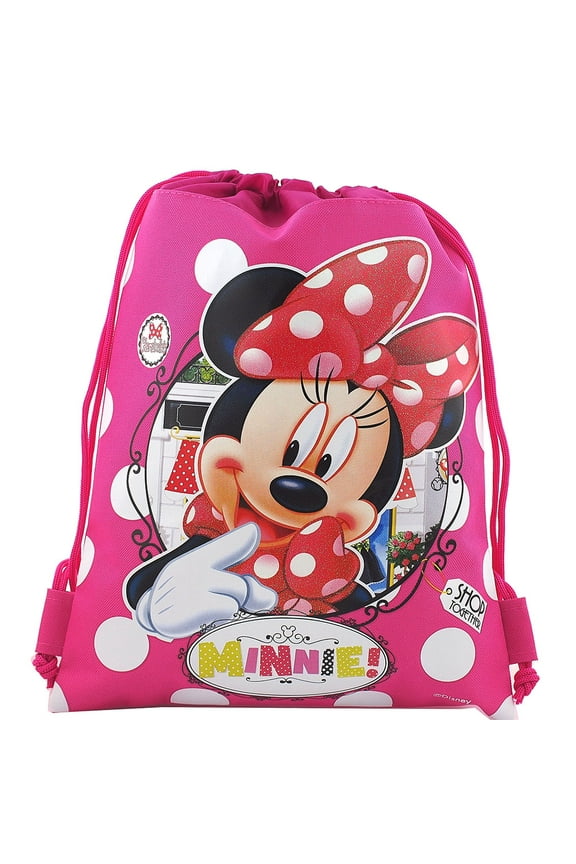 Minnie Mouse Shop Together Character Licensed Pink Drawstring Bag