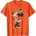 thumbnail image 1 of Minnie Mouse Simple Distressed DTG Print Unisex T-Shirt,Orange Color,Size YS, 1 of 5