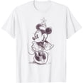 thumbnail image 1 of Minnie Mouse Sketch Portrait DTG Print Unisex T-Shirt, 1 of 5