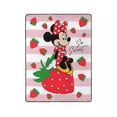 thumbnail image 1 of Minnie Mouse So Sweet Strawberry Print Silky Soft Throw Blanket, 46" X 60", 1 of 4