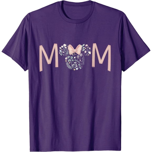 Minnie Mouse Spring Florals Mom DTG Print Unisex T-Shirt,Purple Color,Size L