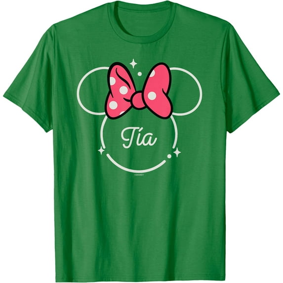 Minnie Mouse Tía Aunt Head Icon Magic DTG Print Unisex T-Shirt,Irish Green Color,Size 5XL
