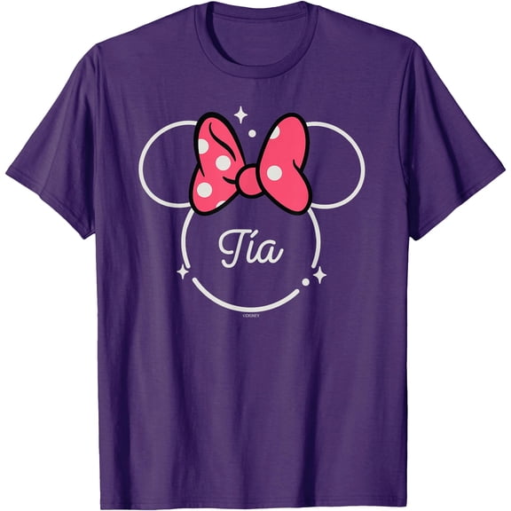 Minnie Mouse Tía Aunt Head Icon Magic DTG Print Unisex T-Shirt