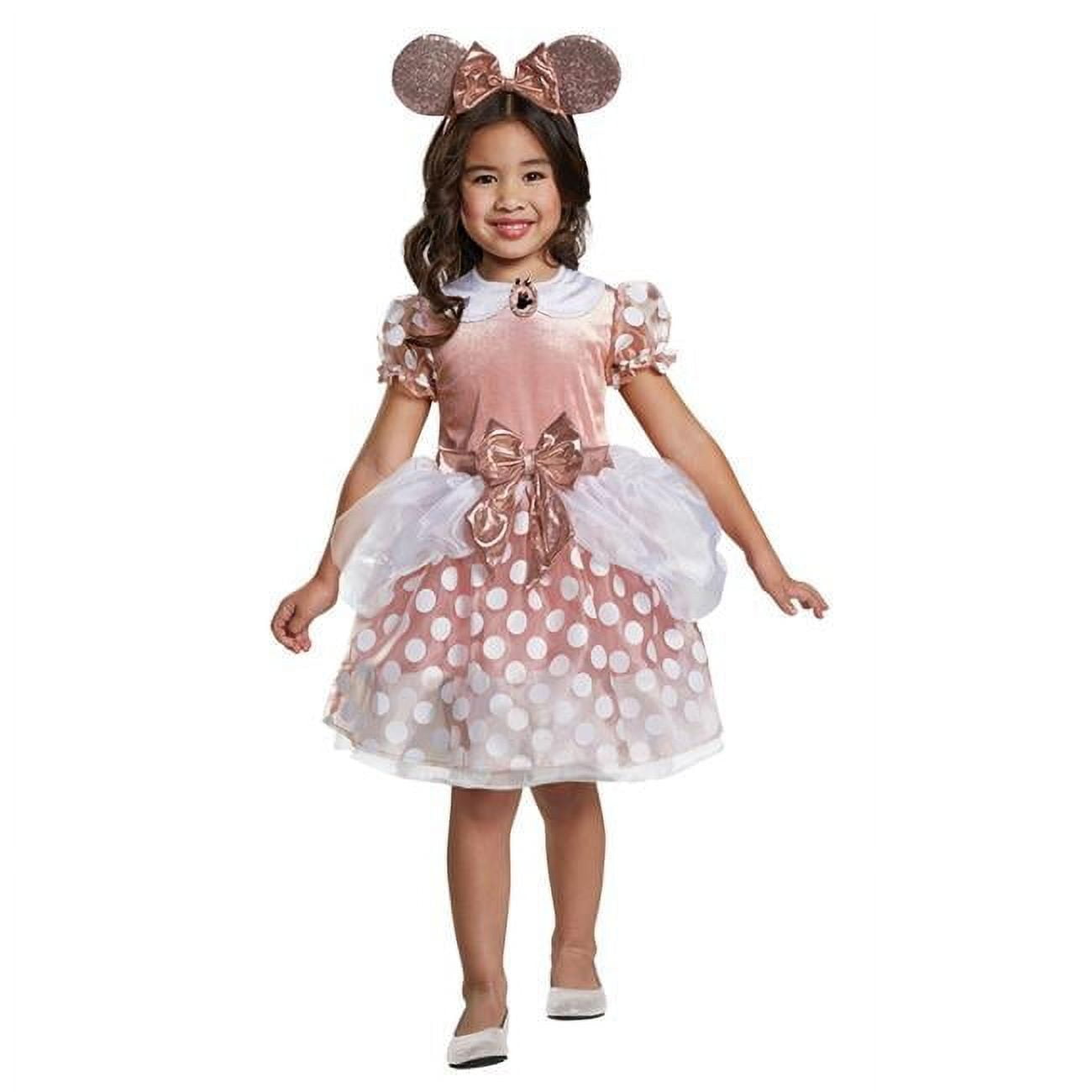 Minnie Mouse Toddler Costume, Rose Gold - 3T-4T