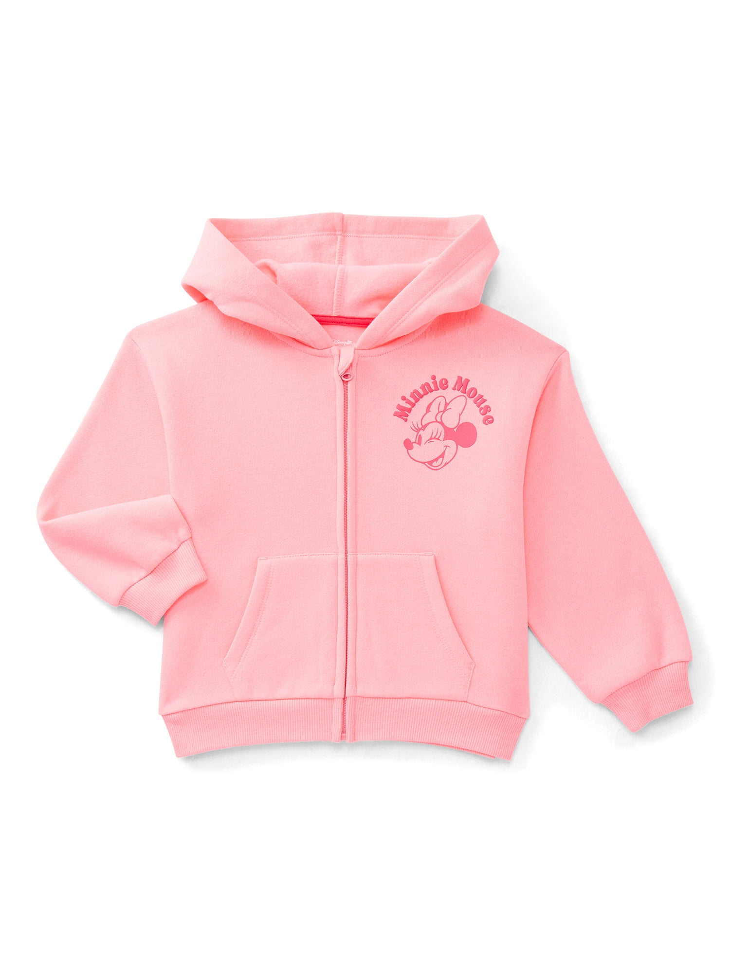 Minnie Mouse Toddler Girls' Full Zip Graphic Hoodie, Sizes 12M-5T