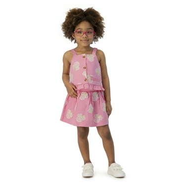 Minnie Mouse Toddler Girl 2 Piece Eyelet Skirt Set, Sizes 12 Months-5T