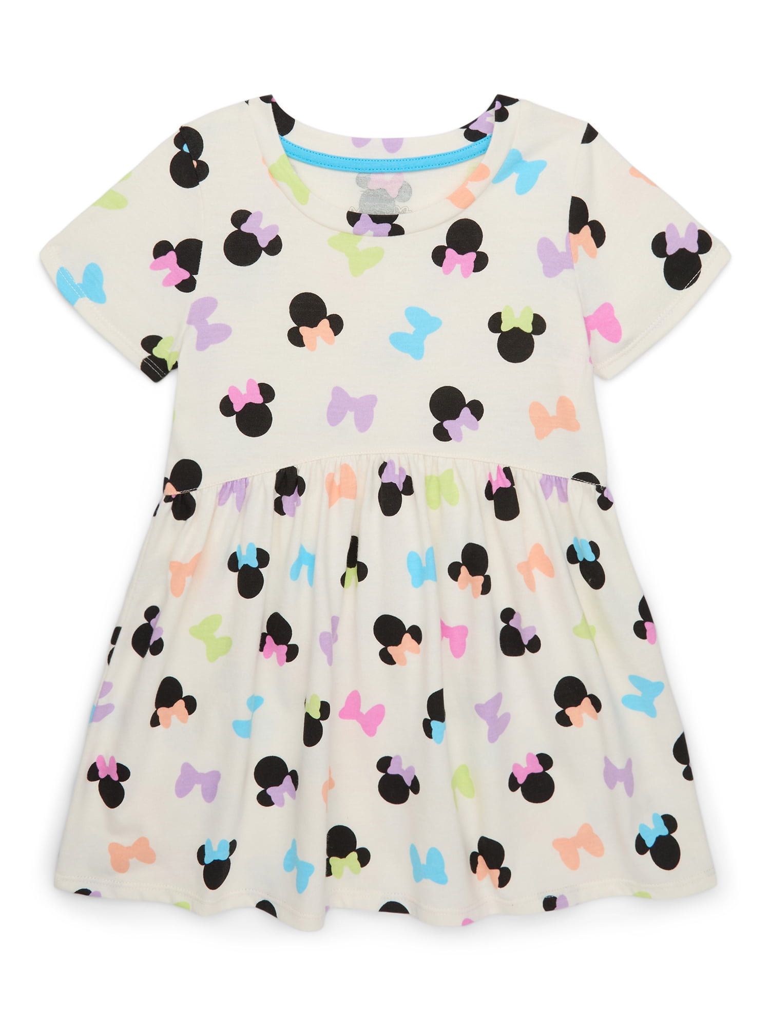 Disney Minnie Mouse Allover Print Dress - Short Sleeve Skater Dress ...