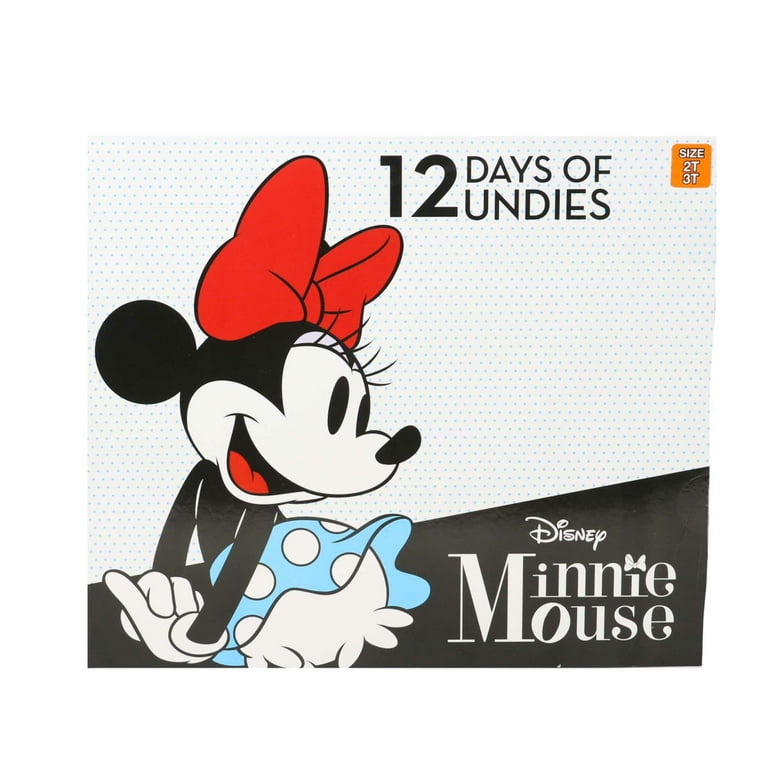 Minnie Mouse Toddler Girl Briefs Underwear, 12-Pack, Sizes 2T-4T