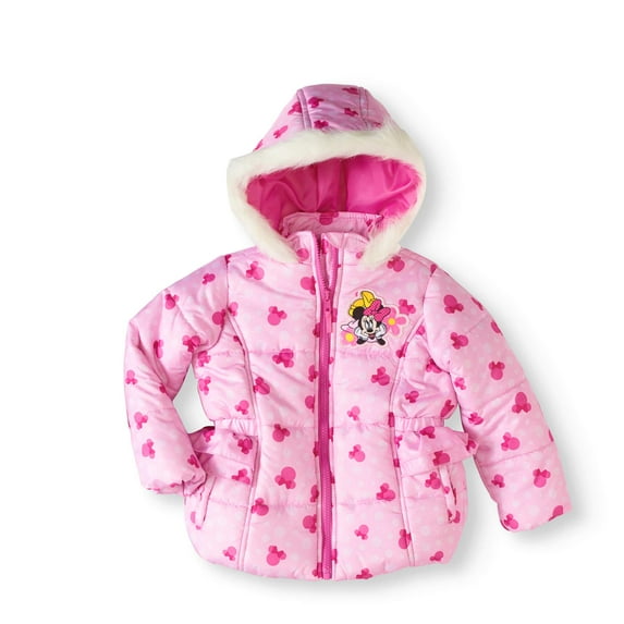 Minnie Mouse Toddler Girl Faux Fur Hoode