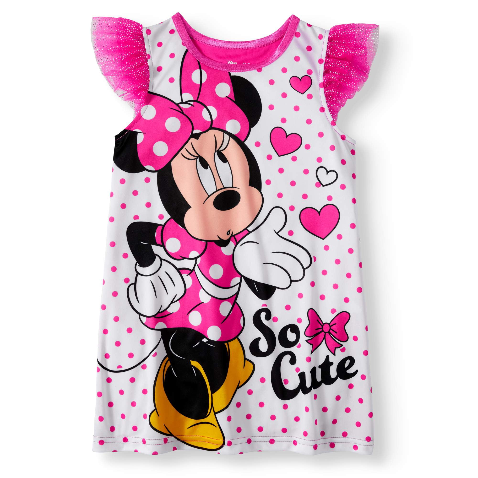 Minnie Mouse Toddler Girl Flutter Sleeve Nightgown