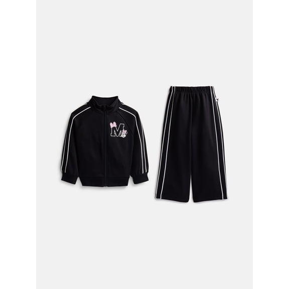 Minnie Mouse Toddler Girls Full Zip Tracksuit, Sizes 12M-5T