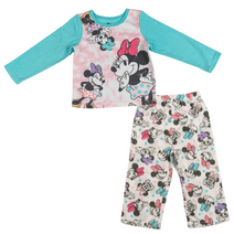 Minnie Mouse Toddler Girl Pajamas Long Sleeve Sleepwear 2 Piece Set