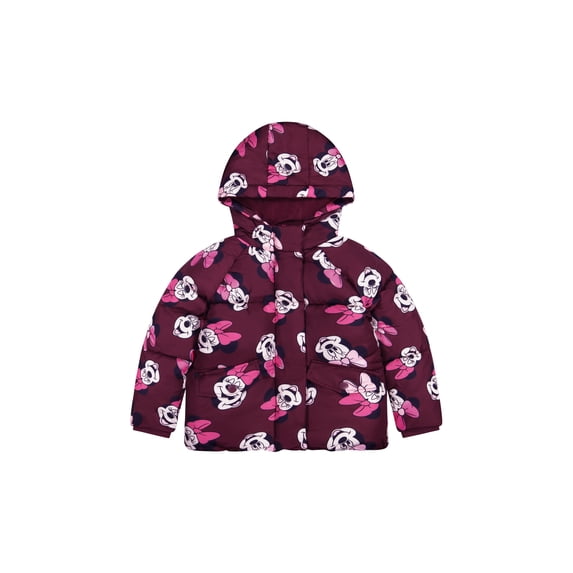 Minnie Mouse Toddler Girl Puffer Jacket, Sizes 12 Months-5T