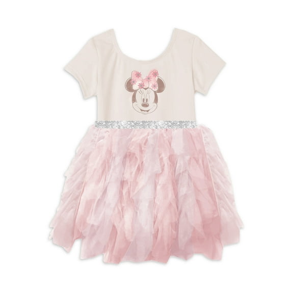 Minnie Mouse Toddler Girl Short Sleeve Tutu Dress, Sizes 12M-5T