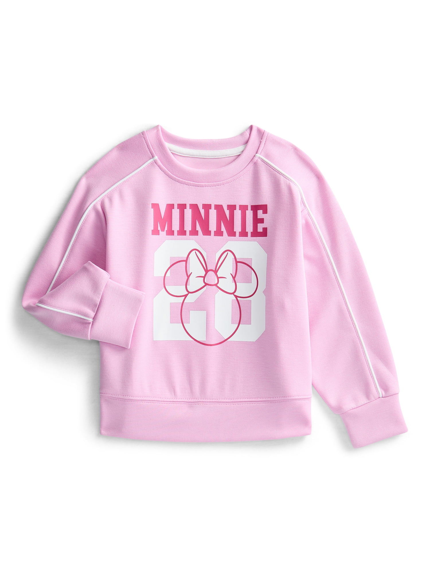 Minnie Mouse Toddler & Big Girls Active Graphic Sweatshirt with Long Sleeves, Sizes 12M-12