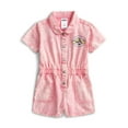 thumbnail image 1 of Minnie Mouse Toddler Girl Twill Romper with Short Sleeves, Sizes 12M-5T, 1 of 9