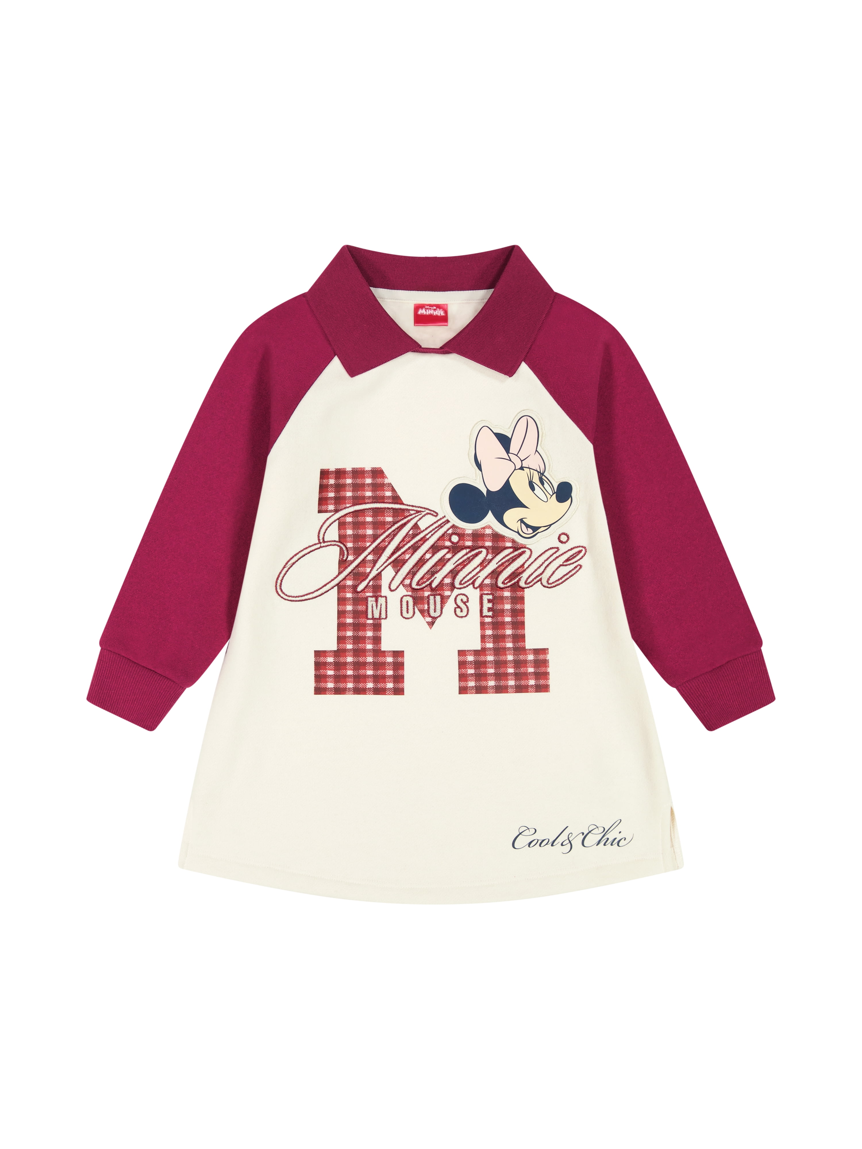 Minnie Mouse Toddler Girls Collared Fleece Dress, Sizes 12 Months - 5T