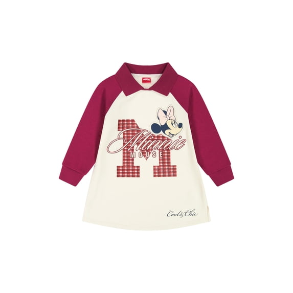 Minnie Mouse Toddler Girls Collared Fleece Dress, Sizes 12 Months - 5T