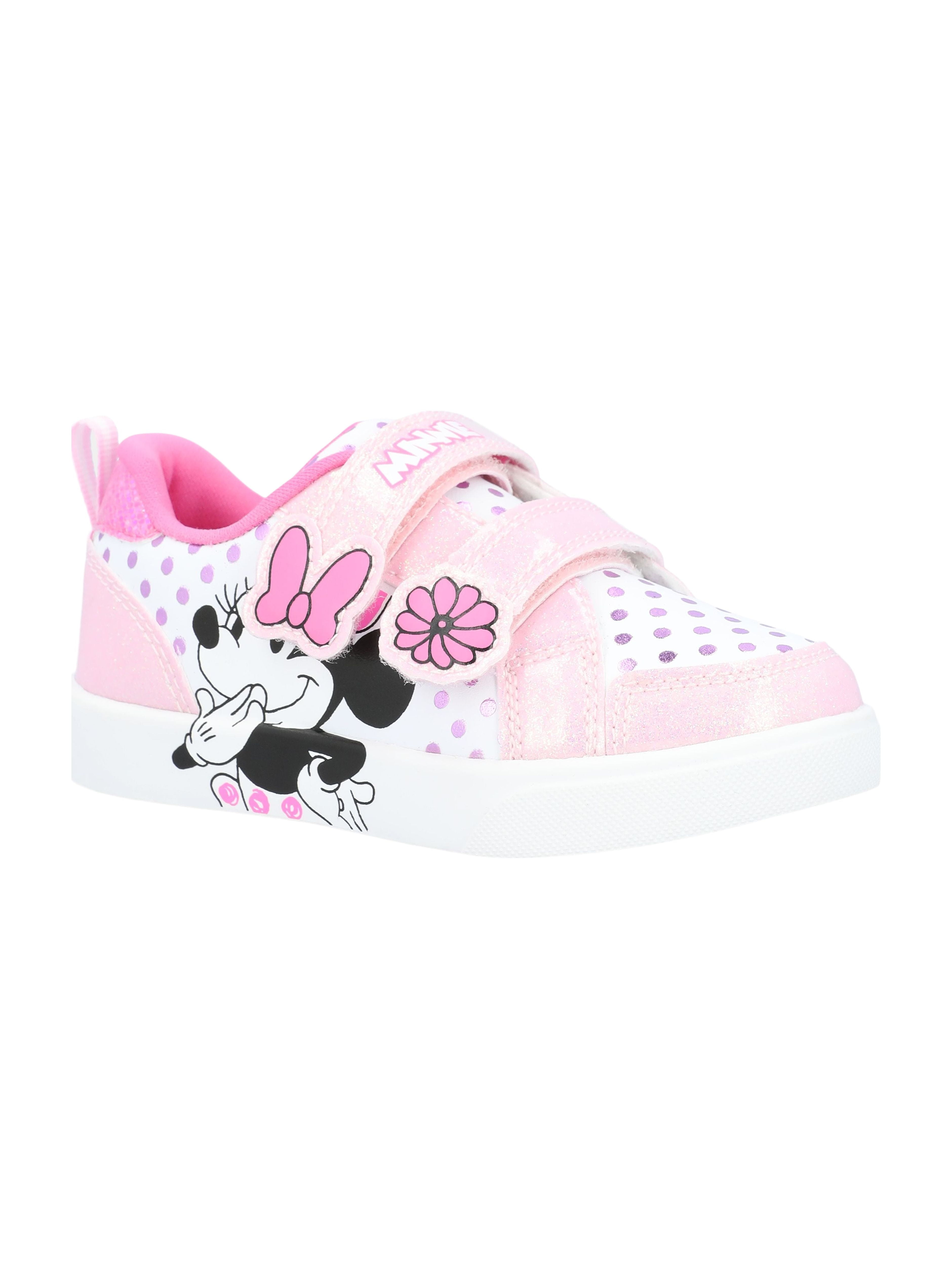 Minnie Mouse Toddler Girls' Sparkle Court Sneakers - Walmart.com