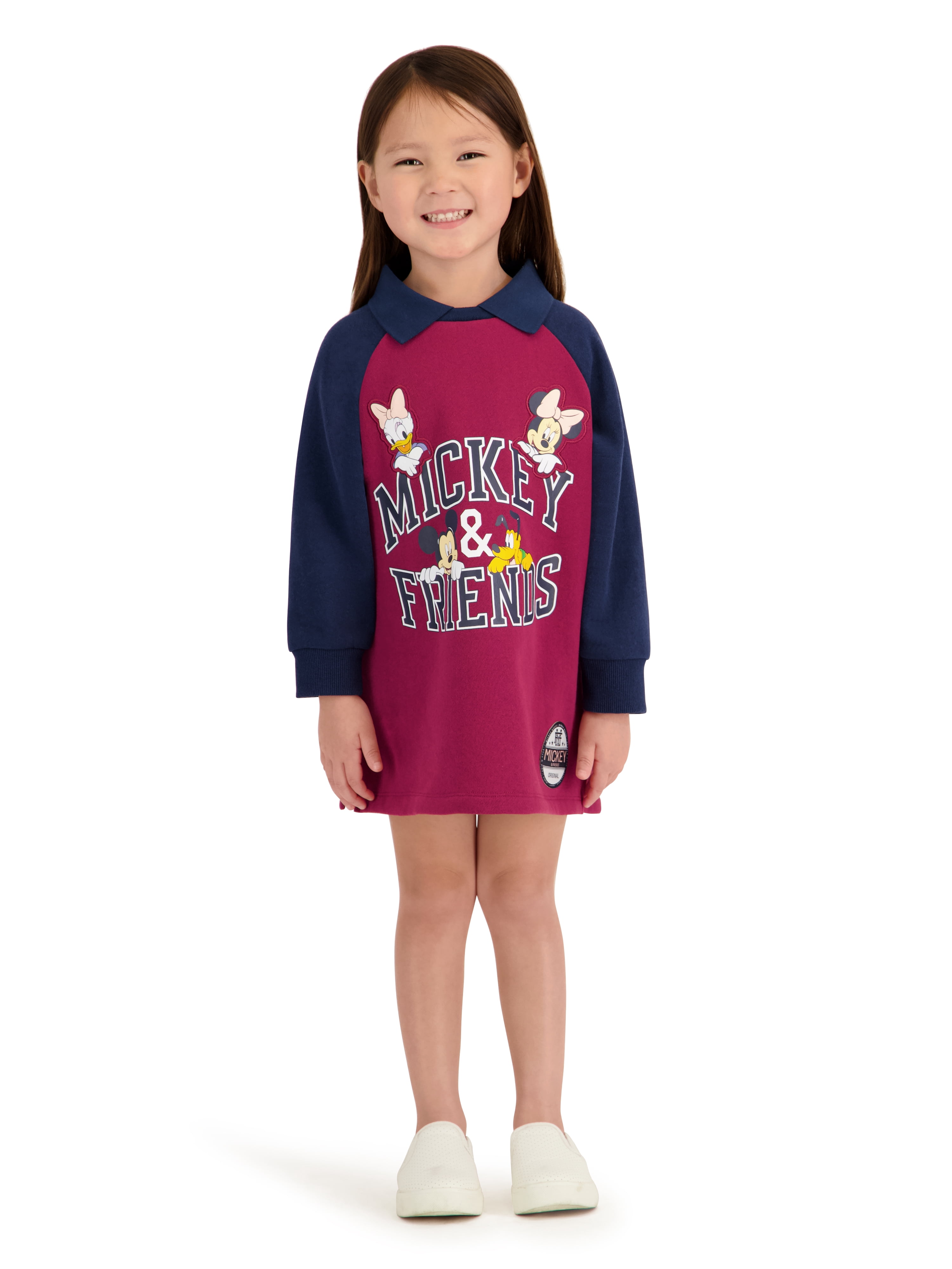 Minnie Mouse Toddler Girls Fleece Dress, Sizes 12 Months - 5T