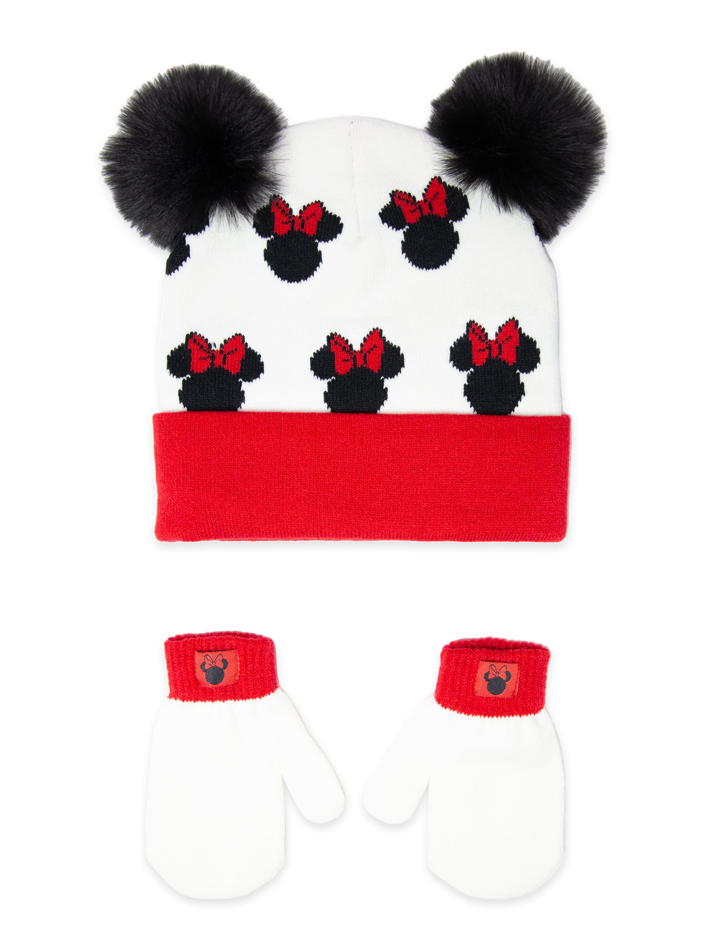 Minnie Mouse Toddler Girls Hat & Mitten Set