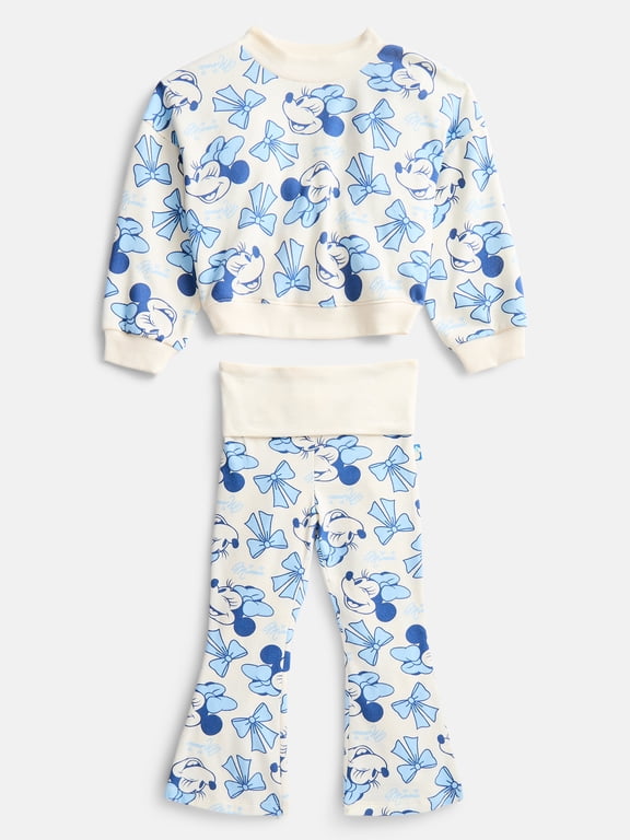 Toddler Girls Allover Print Top and Flared Leggings Set, 2-Piece, Sizes 12M-5T