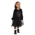 thumbnail image 1 of Minnie Mouse Toddler Girls Eyelash Knit Tutu Dress with Long Sleeves, Sizes 12M-5T, 1 of 10