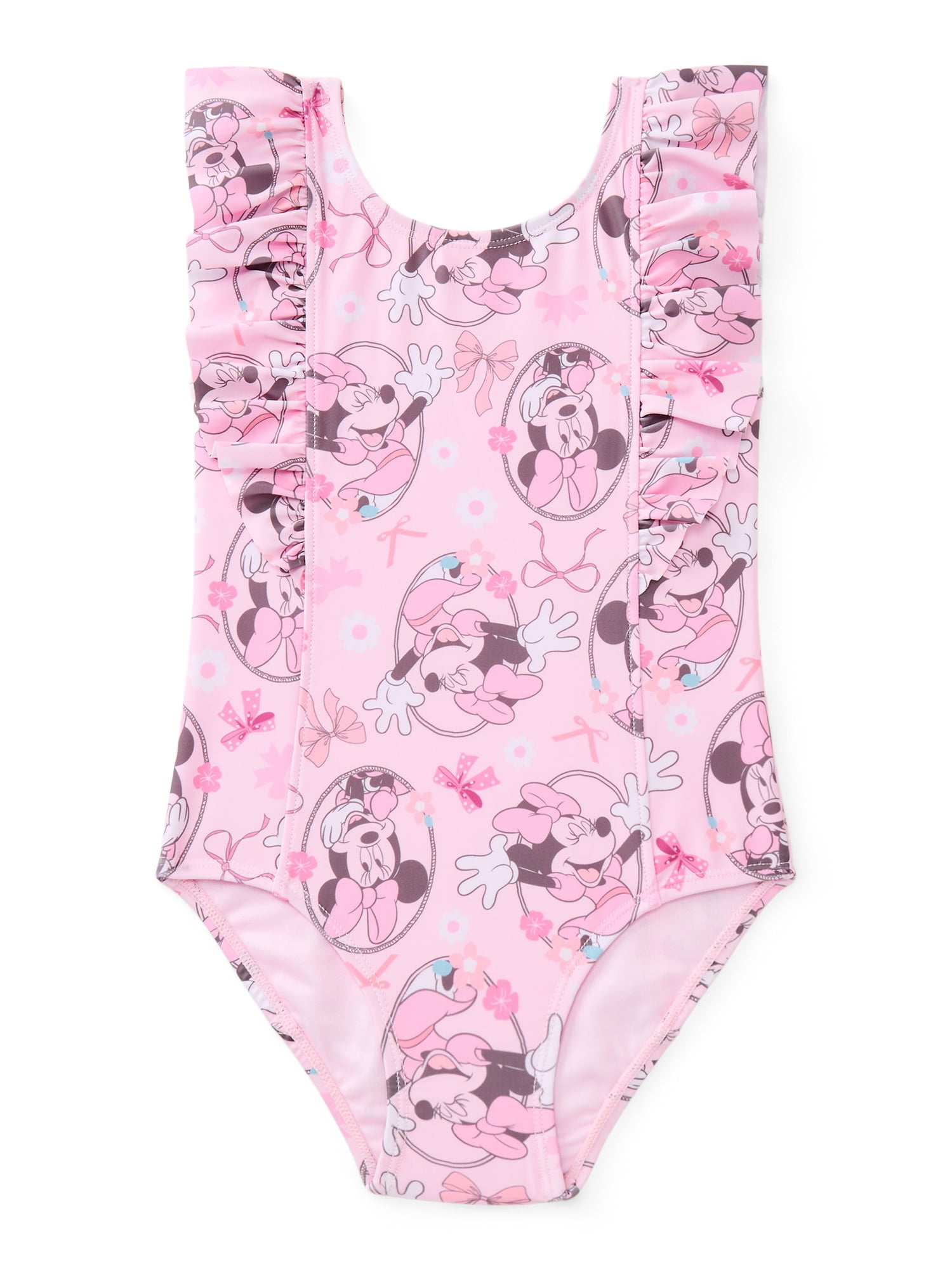 Character Toddler Girl One- Piece Swimsuit with Ruffles, Sizes 12M-5T