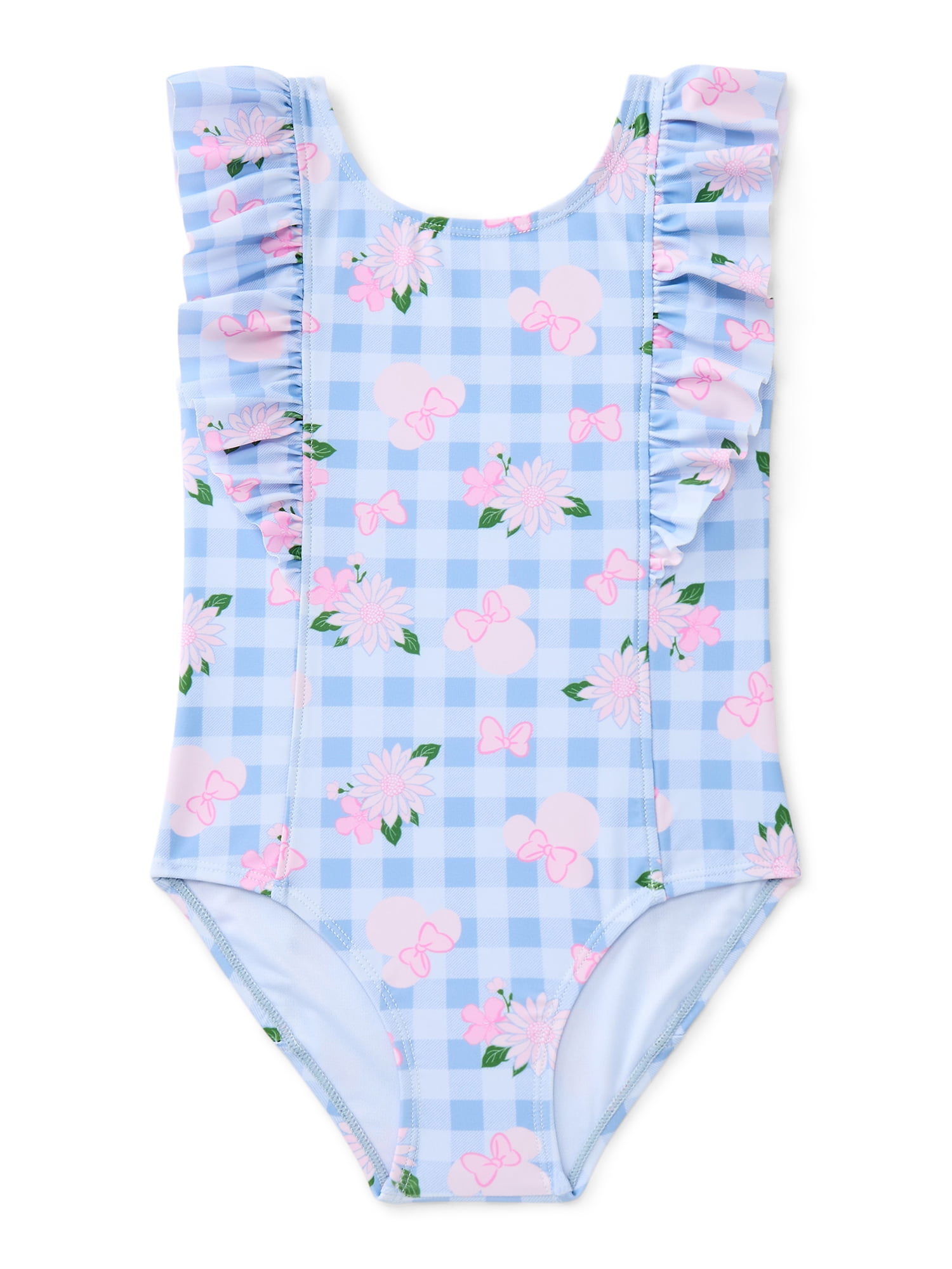 Character Toddler Girl One- Piece Swimsuit with Ruffles, Sizes 12M-5T