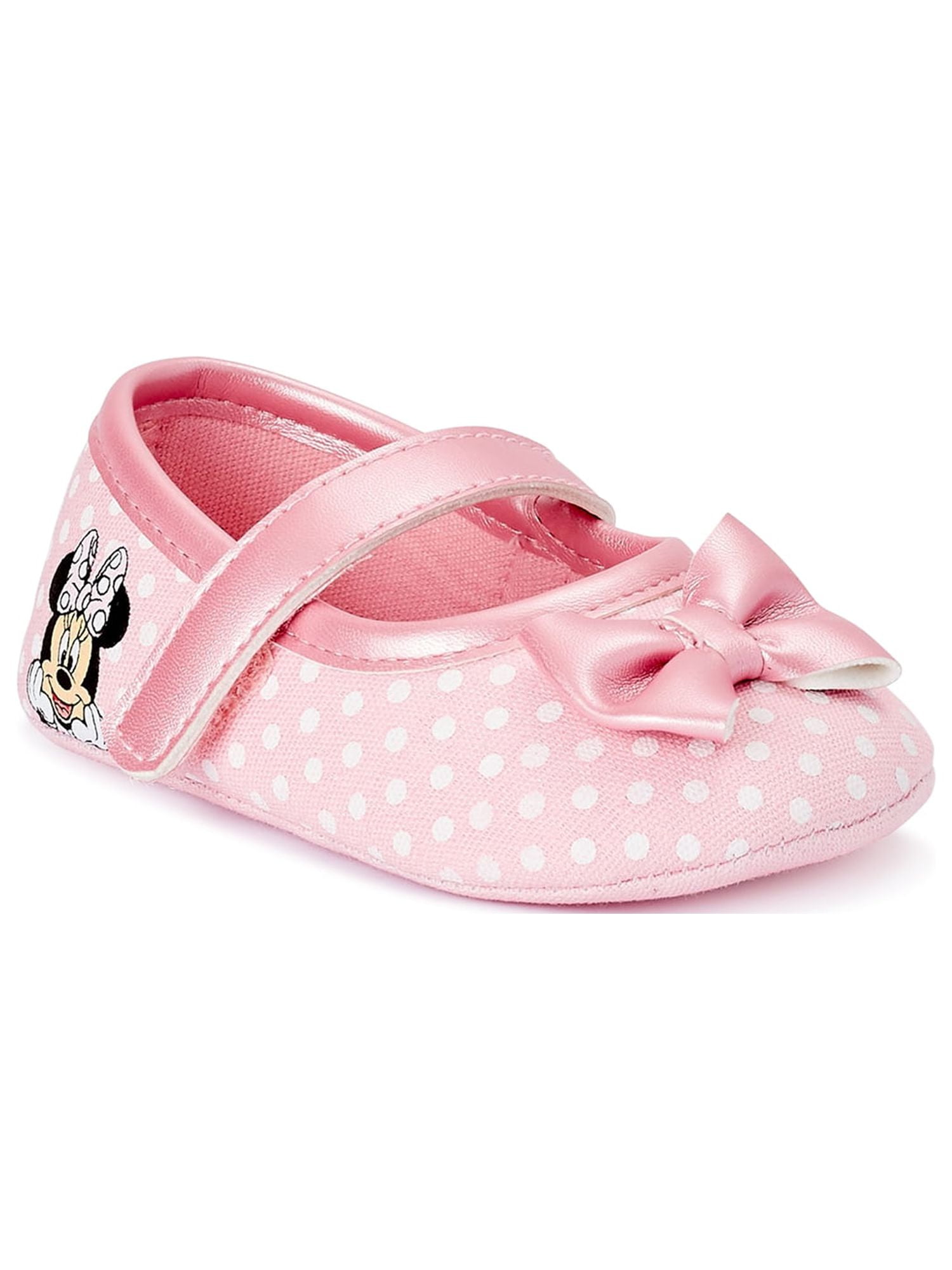 Minnie Mouse Toddler Girls Polka Dot Mary Jane Shoes Walmart