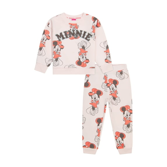 Minnie Mouse Toddler Girls Printed Fleece Jogger Set , Sizes 12 Months - 5T