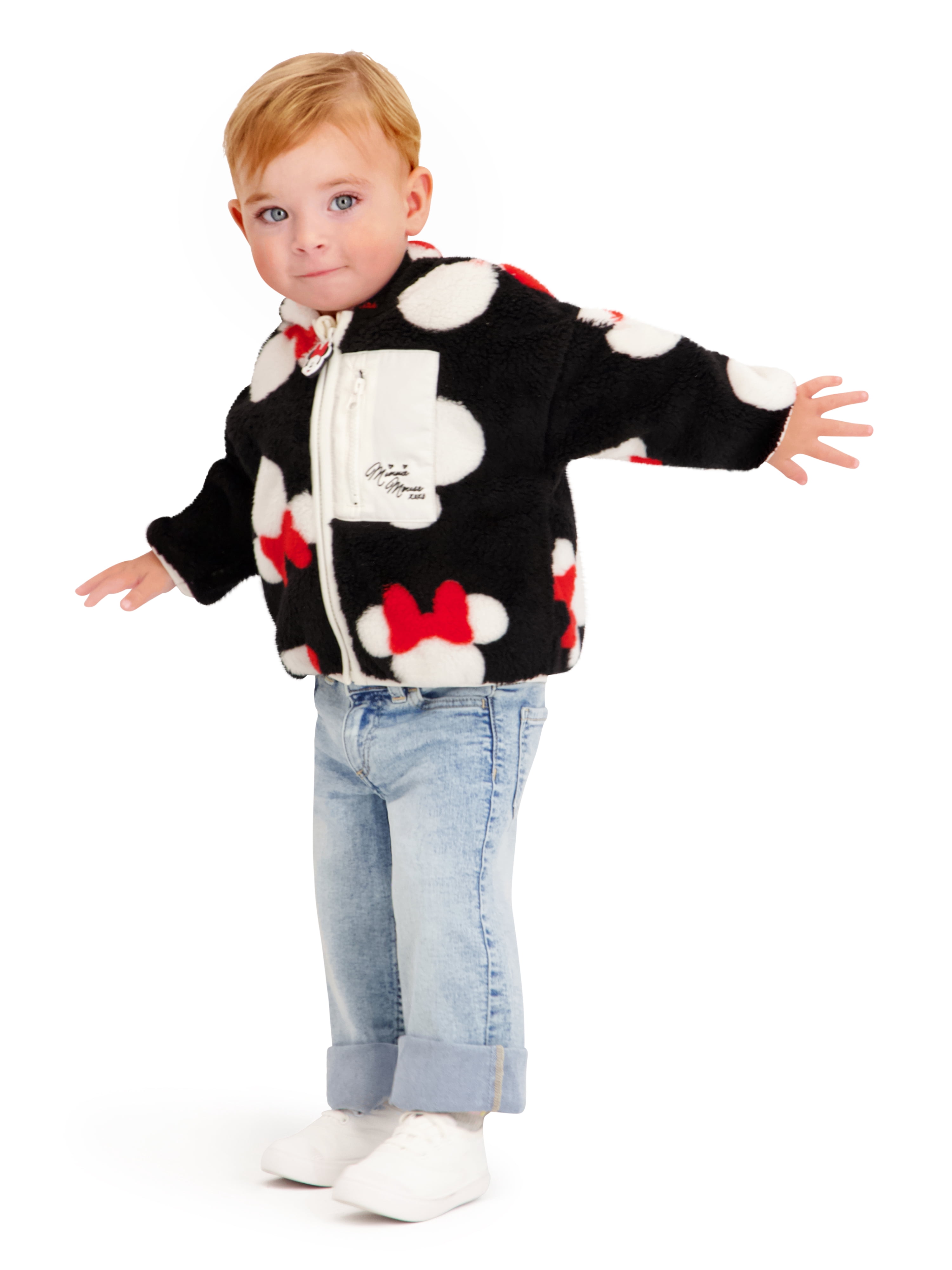Minnie Mouse Toddler Girls Sherpa Jacket, Sizes 12 Months - 5T