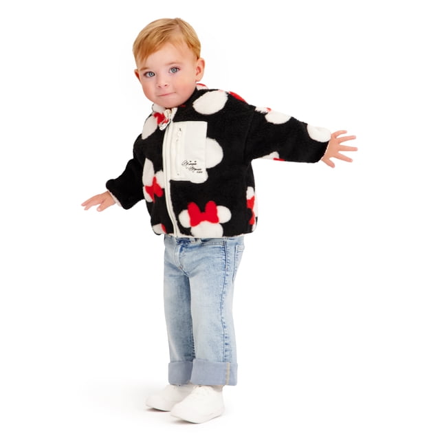 Minnie Mouse Toddler Girls Sherpa Jacket, Sizes 12 Months - 5T