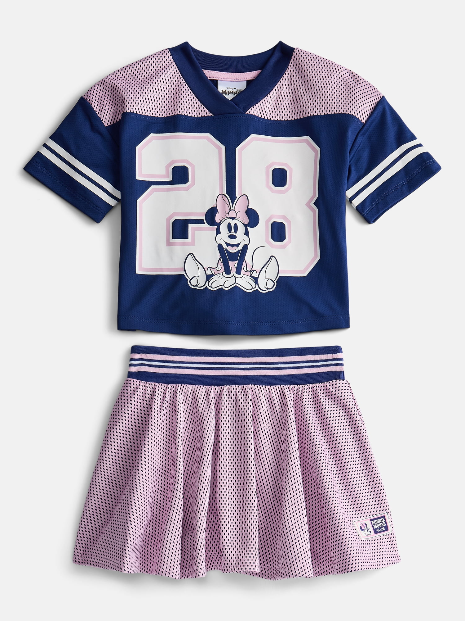 Minnie Mouse Toddler Girls Short Sleeve Graphic Jersey and Skirt Set, 2 Piece, Sizes 12M-5T