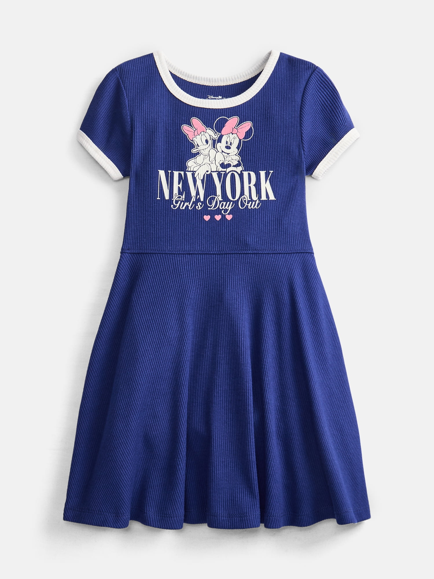 Minnie Mouse Toddler Girls Short Sleeve Graphic Skater Dress, Sizes 12M-5T