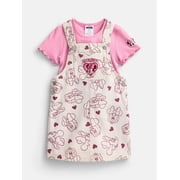 Toddler Girls Short Sleeve Tee and Cotton Skirtall Set, 2 Piece, Sizes 12M-5T deal from Walmart