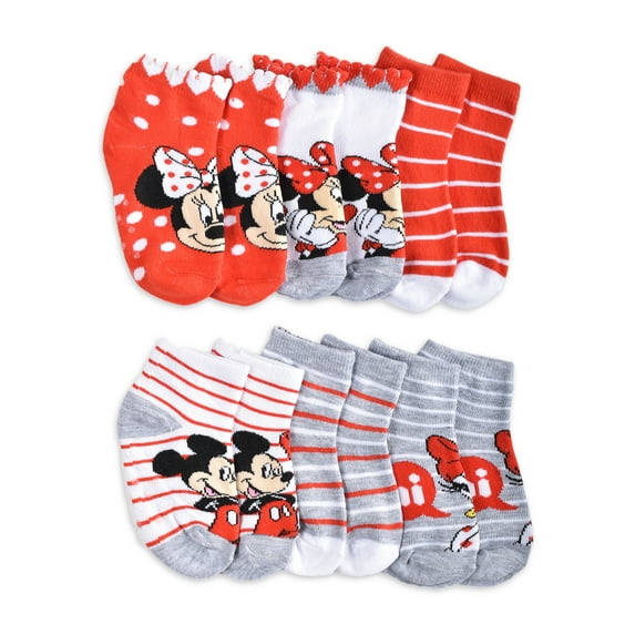 Minnie Mouse Toddler Girls' Socks, 6-Pack
