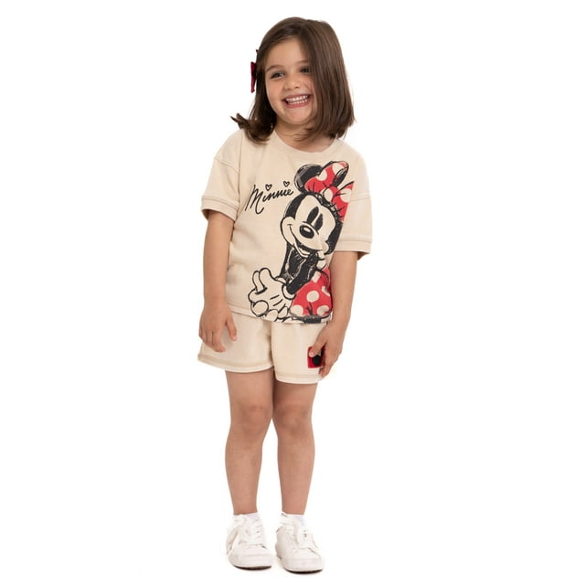 Minnie Mouse Toddler Girls Tee and Shorts Set, 2-Piece, Sizes 12M-5T