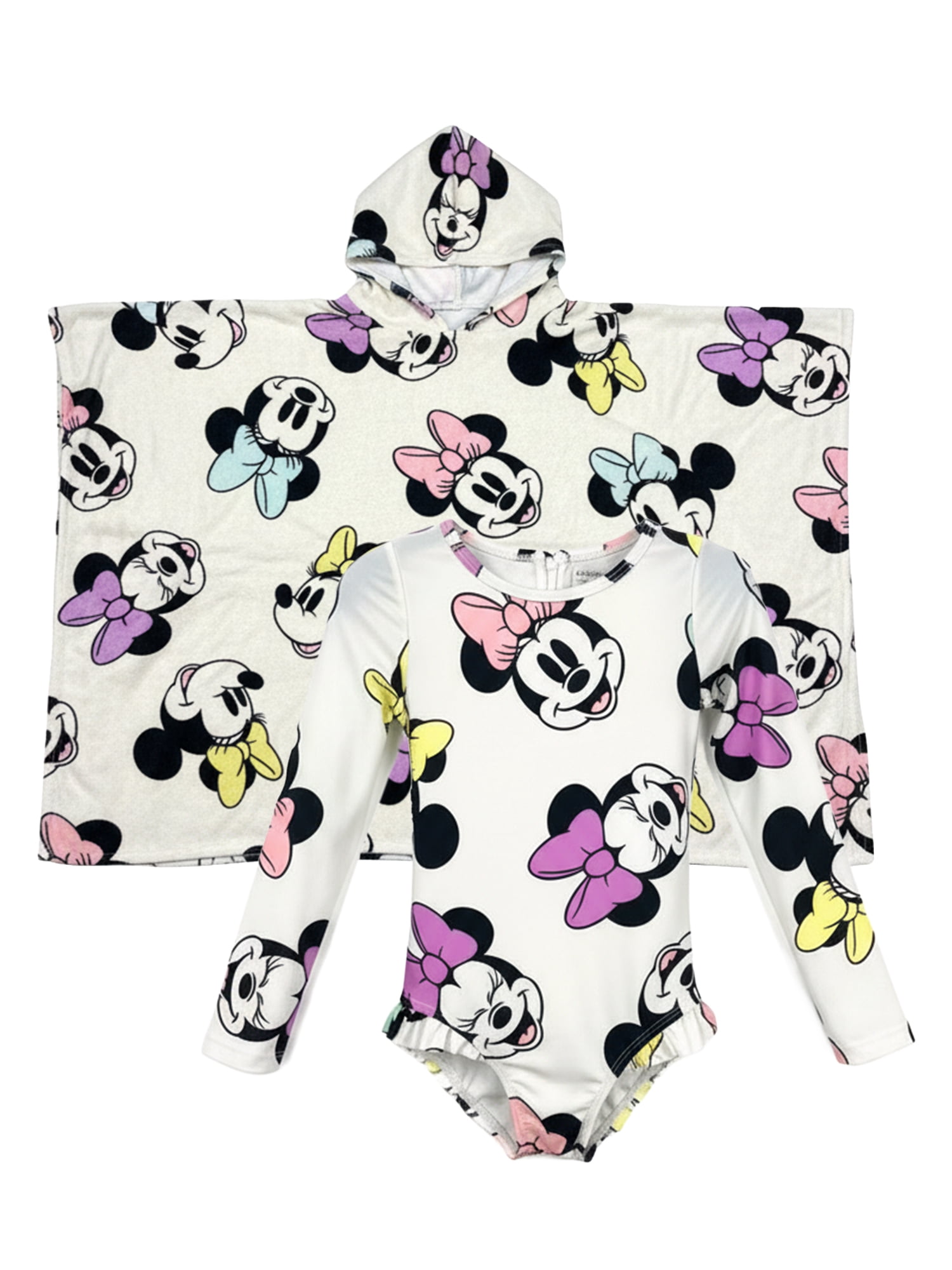 Minnie Mouse Toddler Girls Swimsuit and Coverup Set, 2-Piece, Sizes 12M-5T